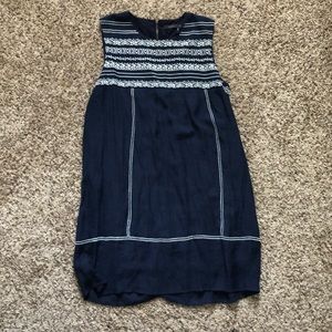 Embroidered Shift Dress